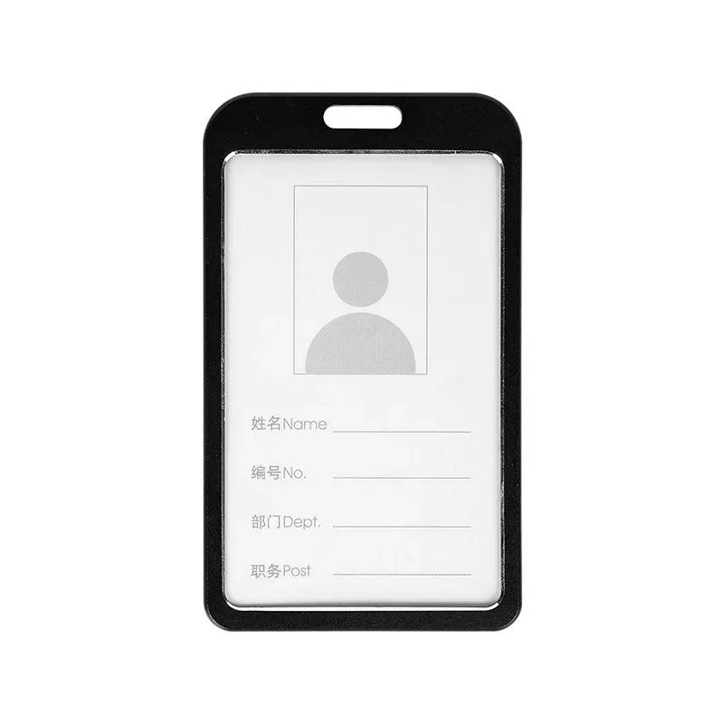 Credit ID Card Badge Bags Bank Business Work Card Holder with ABS Retractable Badge Reel Aluminum Alloy Credit Card Cover Case