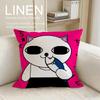 Cute Udoncat Cushion Cover Linen Decorative Pillowcase Set Pcs X X X Breathable Washable Sofa Cushion Cover