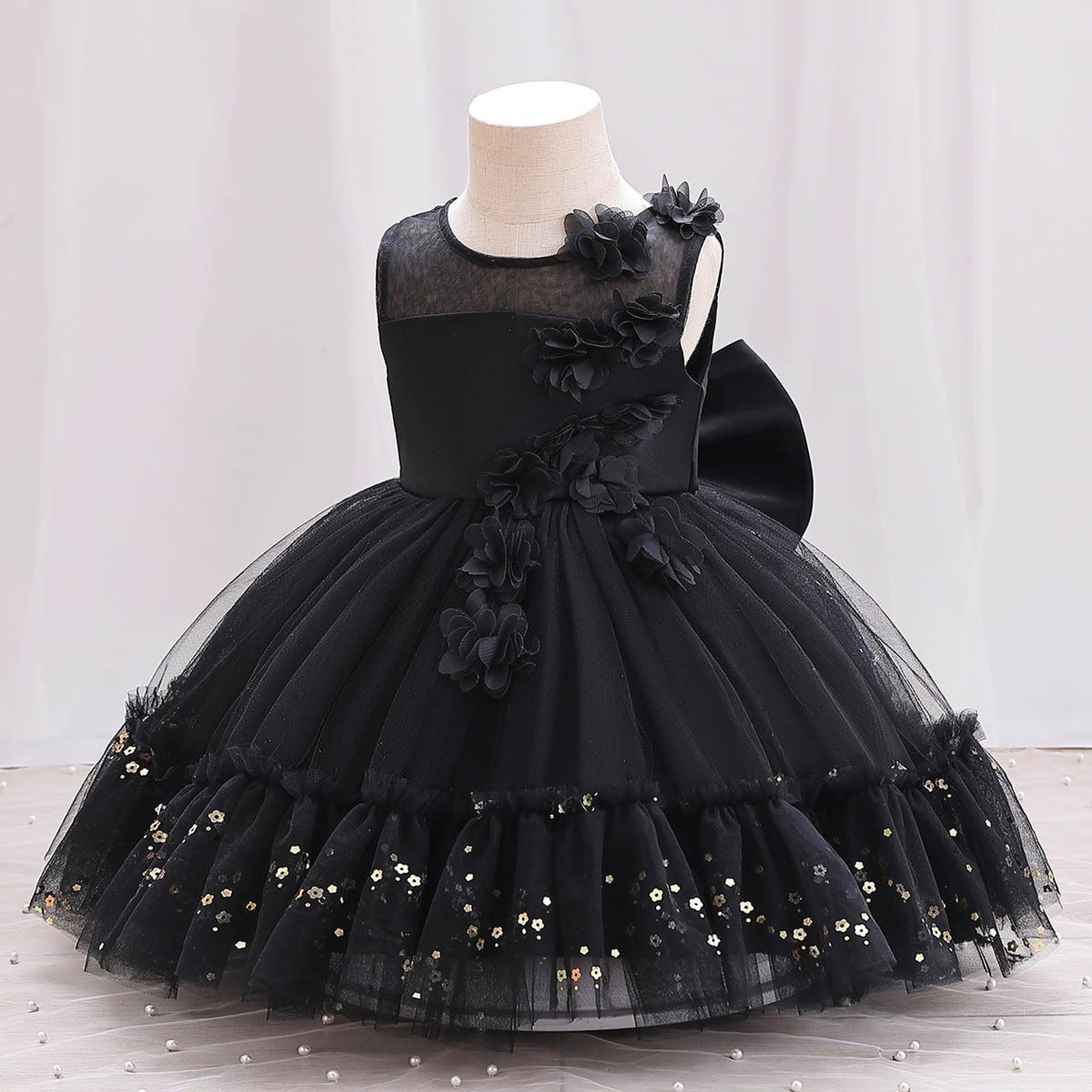 

Платье принцессы для девочек для выступления 110 чёрный