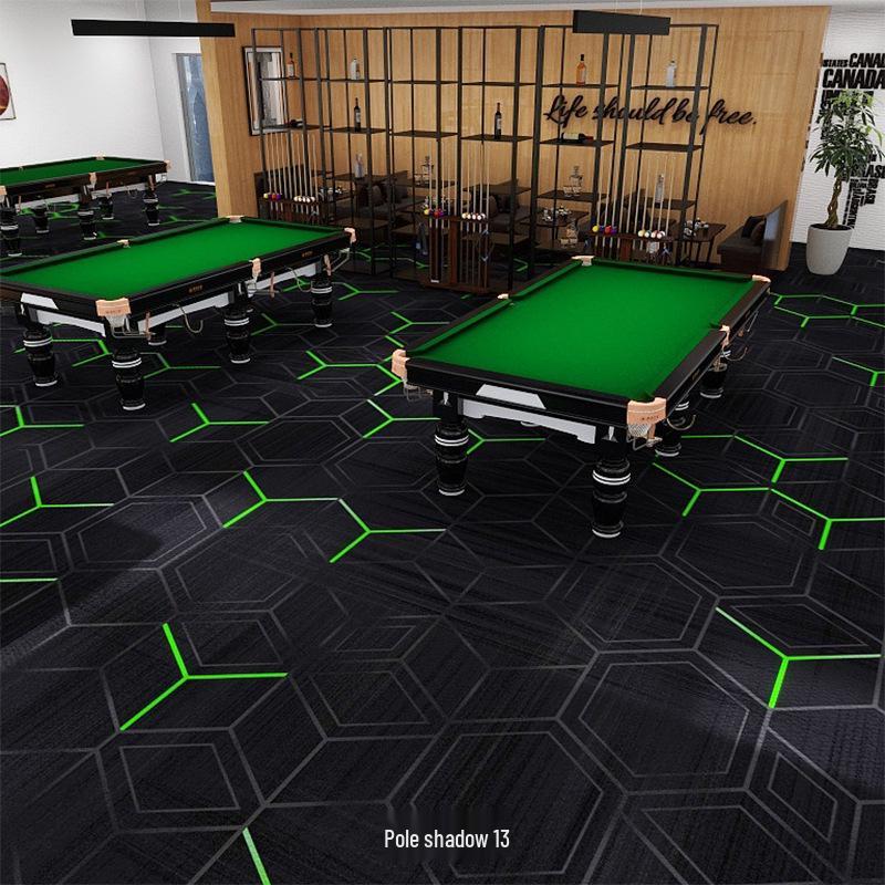 Billiard Hall Carpet: Thick, Wear-Resistant, Soundproof, Full Lay, B1 Fireproof & Flame Retardant 450g Polyester