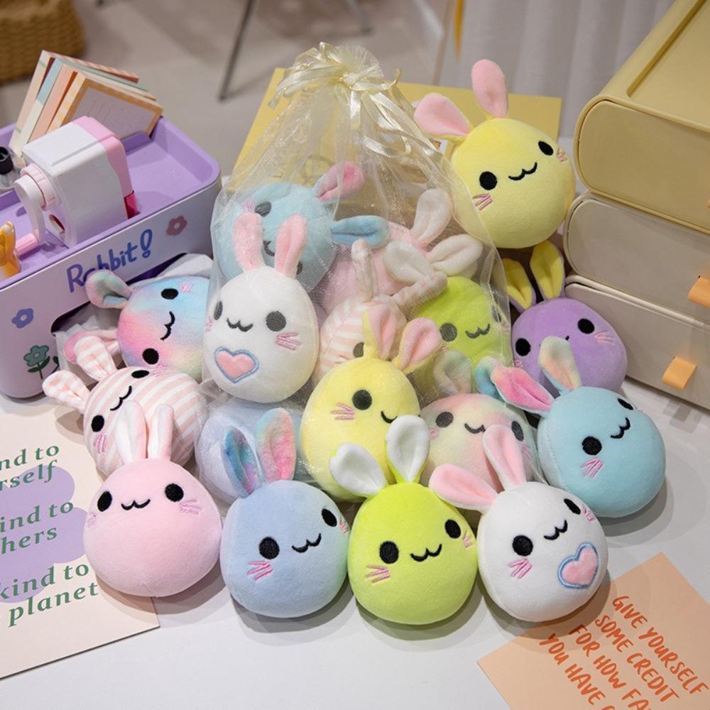 

9pcs Stuffed Animal Plush Toy Mini Easter Bunny Toy Soft Plush Rabbit Ball Kids 9pcs