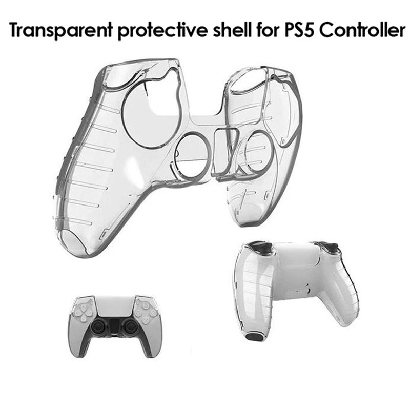 Clear PC Hard PS5 Controller Case Dustproof Anti Slip Protective Cover