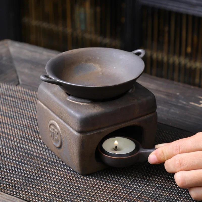 Ceramic Incense Burner Vaporizer Candle Holders Sandalwood Essential Oil Awakening Tea Roasting Tea Stove Burners Home Fragrance