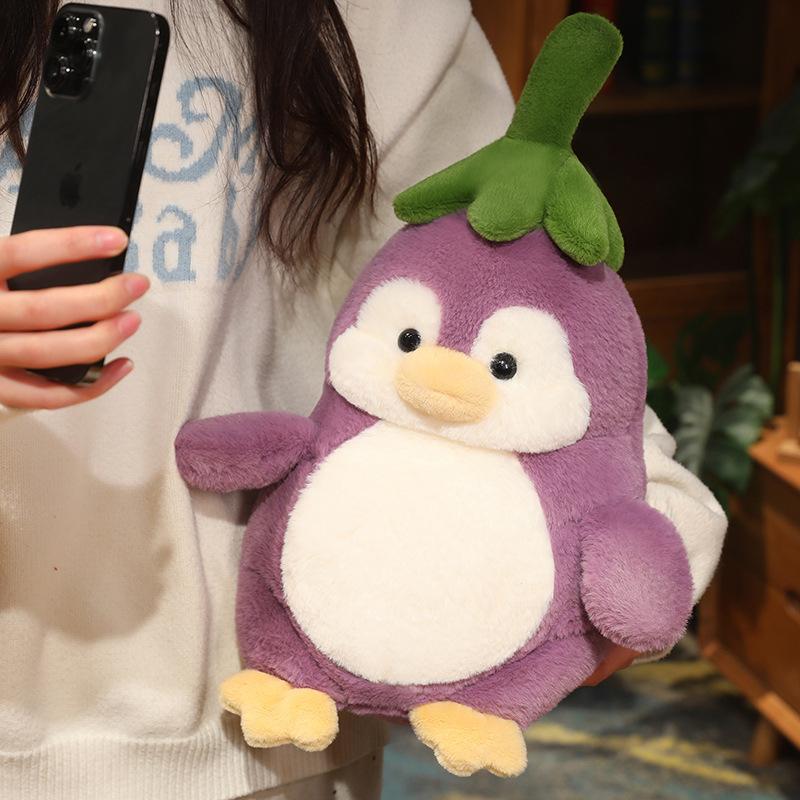 New Penguin Baby Plush Doll Creative Transformation Toy Eggplant Penguin Doll Girl Birthday Gift