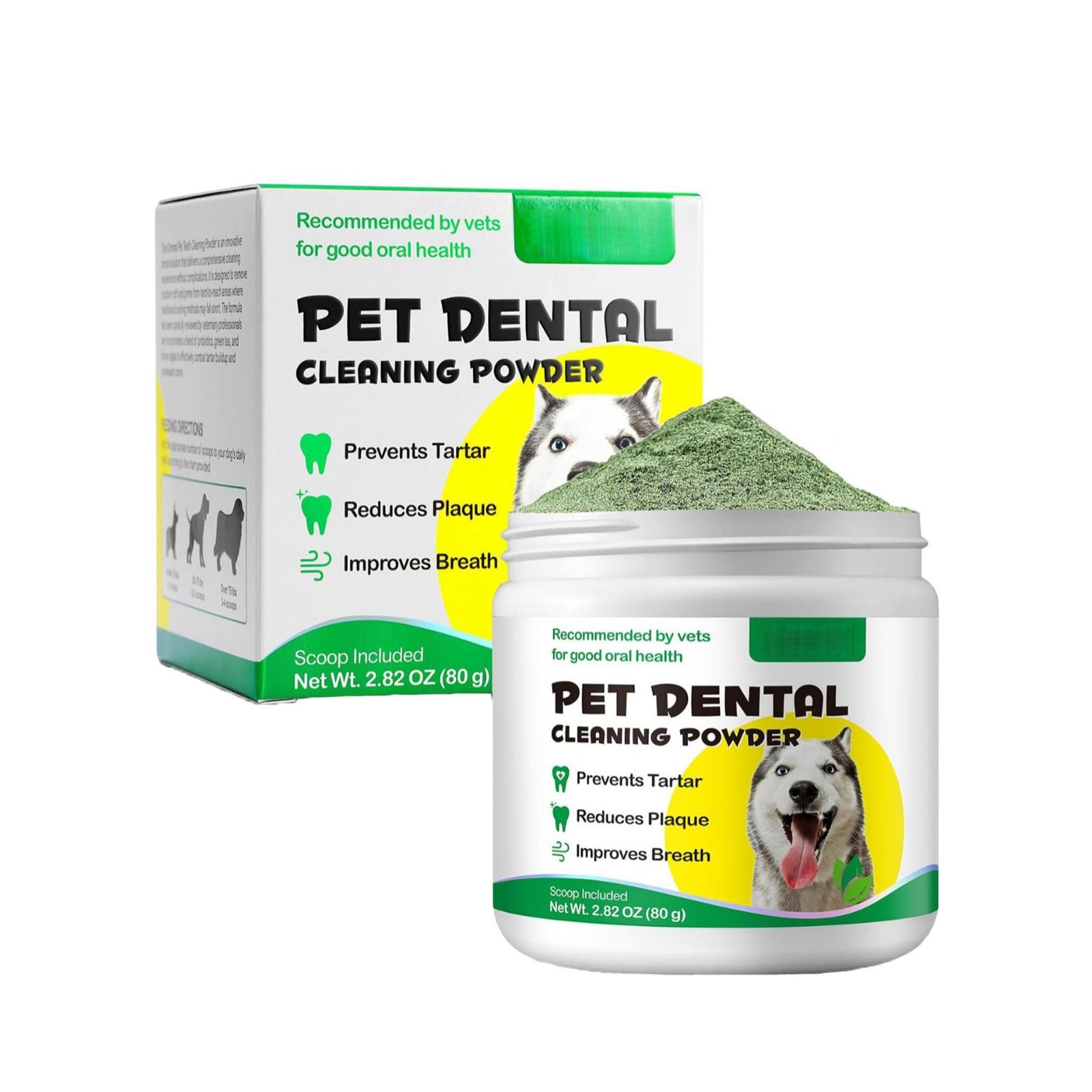 

Порошок для чистки зубов домашних животных, освежитель дыхания собак, содержащий порошок для удаления неприятного запаха изо рта и зубного камня One Size