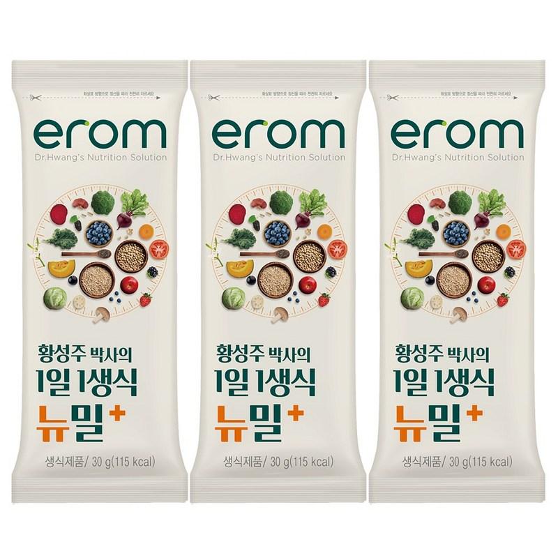 Erom Hwang Seong-ju 1 Raw Food Per Day New Meal Plus 84 Packets - Fermented Raw Food for Meal Replacement, 630g, 4 Pieces