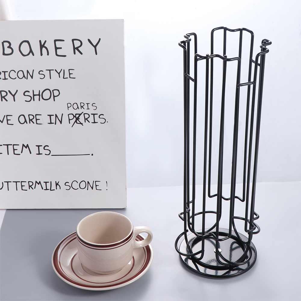 Vertical Coffee Capsule Display Rack Black Coffee Capsule Tower Stand  Company Pantry