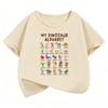 T-Shirt Lustiges Tier Dinosaurier Aufdruck T-Shirt Mädchen Sommer Manga Kurzarm Oberteile T-Shirts Niedliche Jungen Kleidung