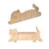 Yousheng Wooden Cat Shape Photo Frame, Rustic Pet Photo Display Frame with Rotatable Tail, Home Office Decorative Picture Holder for 2-inch