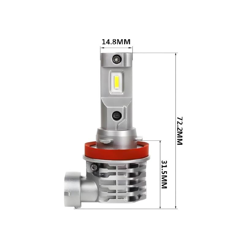 IP68 Waterproof H11 LED Car Headlights Bulbs 12000LM Bright Double Beam Universal Fit Easy Install Suitable for Vehicles