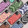 Capa de Celular Magnética Indie com Estrela e Coração Camadas Verdes Para APPLE iPhone 17 Air 16 14 13 12 Pro Max 15 Plus Capa MagSafe Sem Fio