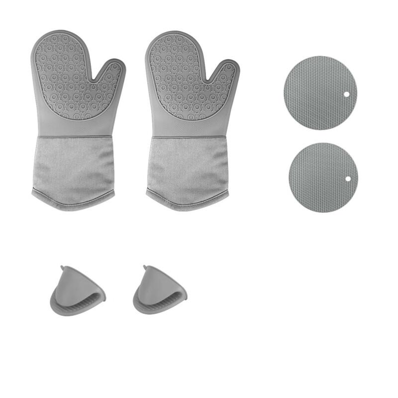 OEING Thickened Silicone Heat-Resistant Baking Gloves