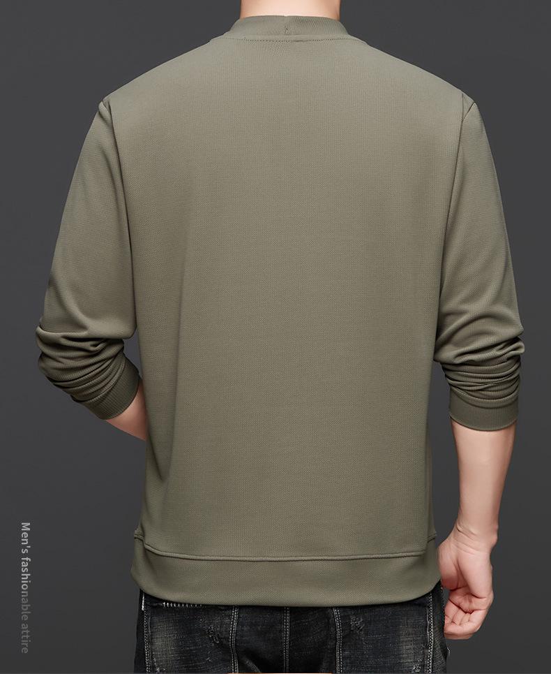 2025 Autumn Bestseller Men's Casual Half-Zip Hoodie: Long-Sleeve Solid Color Knitwear