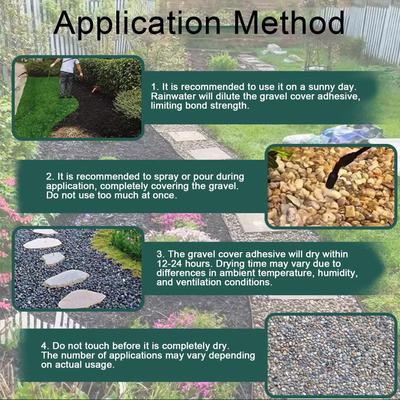 Rock Glue 500g Stone Binder Strong Adhesive Ground Coverage Pebble Gravel Fixative Patio Driveway Outdoor Landscape Safe Coat