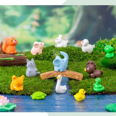 Resin Animals Miniature Statue Kids Toy Bonsai Micro Landscape Ornaments  Home Decoration
