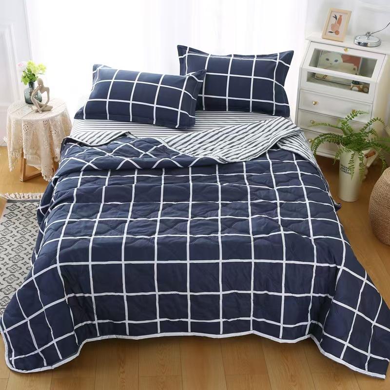 New Printed Quilt Washed Cotton Quilt Summer Thin Quilt Skin Friendly Bedding Air Conditioning Thin Blanket Home Textiles Machine Washable