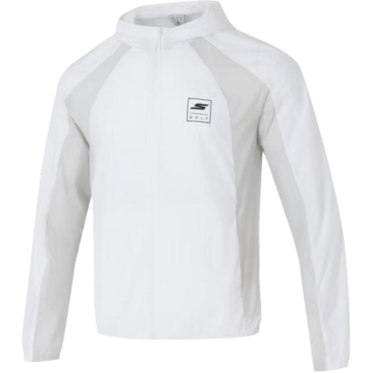 Skechers Fashion Sports Series Hooded Comfortable Breathable Long Sleeve Jacket Unisex Jacket White P225U129-0019 S