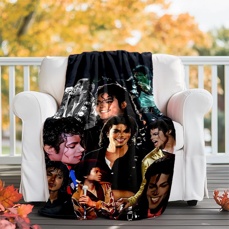 Michael Jackson Theme Printed Blanket - Perfect for Couch, Bed, Travel & Outdoor Use | Machine Washable, Cozy & Durable.