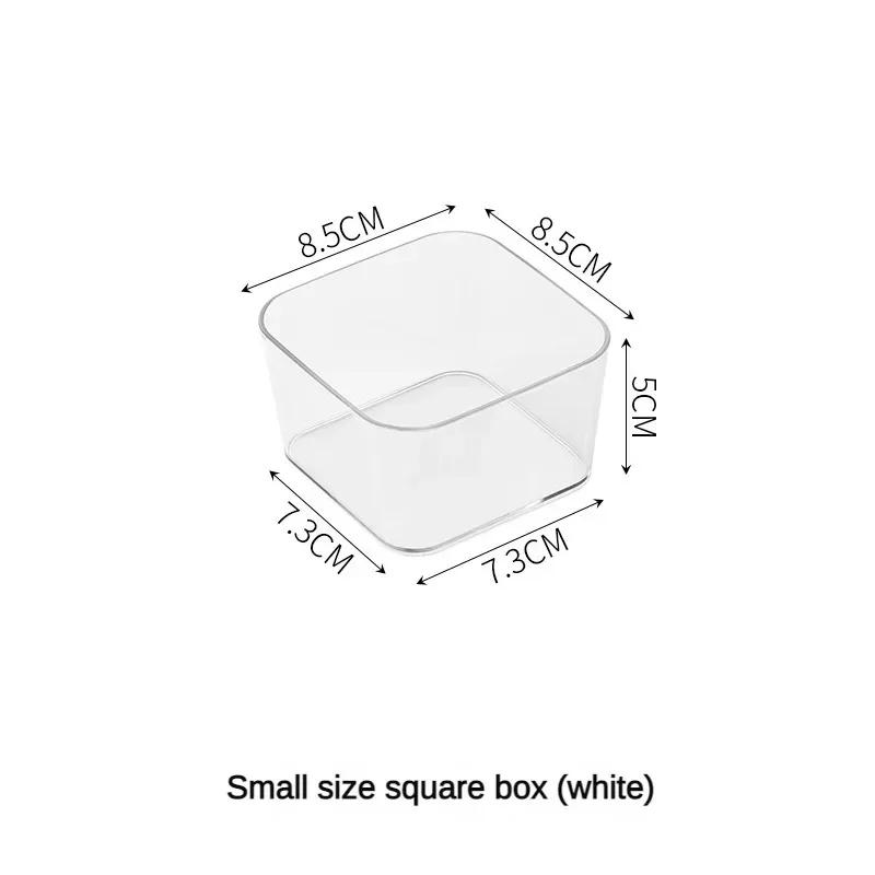 

1/4/7PCS Desk Drawer Organizer Box Divider Kitchen Tableware Stationery Organizer Small Box Transparent PET Plastic Divider