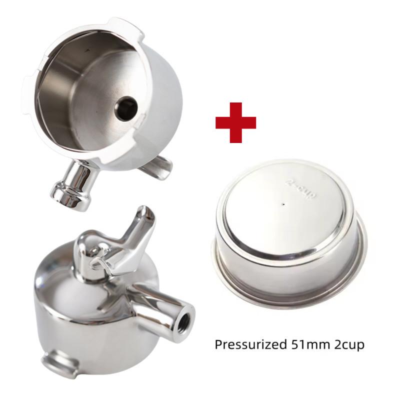 Doppelauslauf Siebträger 51mm Für Delonghi EC685 EC680 Espressomaschine Filter Siebträger 51mm Delonghi Zubehör