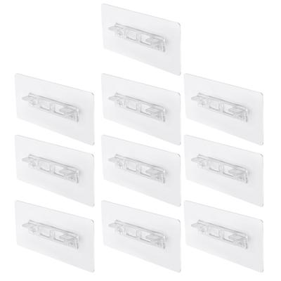 10 Pack Shelf Support Peg Punch Free Partition Bracket Holders Pin for Closet Clapboard Clear