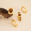4Pcs/Set Finger Ring Set, Tiger Eye Stone Finger Ring Set, Adjustable Opening Stacking Rings for Women, Jewelry Gift
