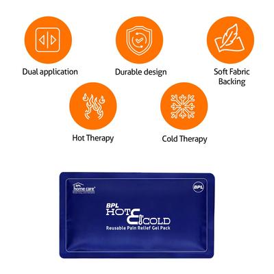 BPL Medical Technologies Reusable Hot and Cold Ice Pack for Pain Relief | Soft and Flexible Gel for Injuries and Pain Relief | Cold Ice Gel Pack