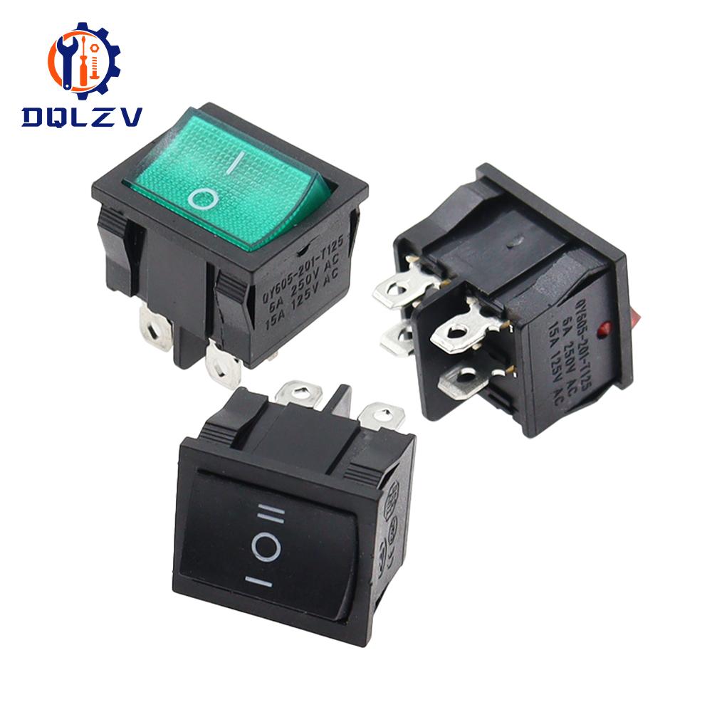 KCD5 4Pin 6Pin 2 Position 3 Position 15A / 250VAC 21x24mm 21 * 24mm Rock Switches Kit On-Off On-Off-On