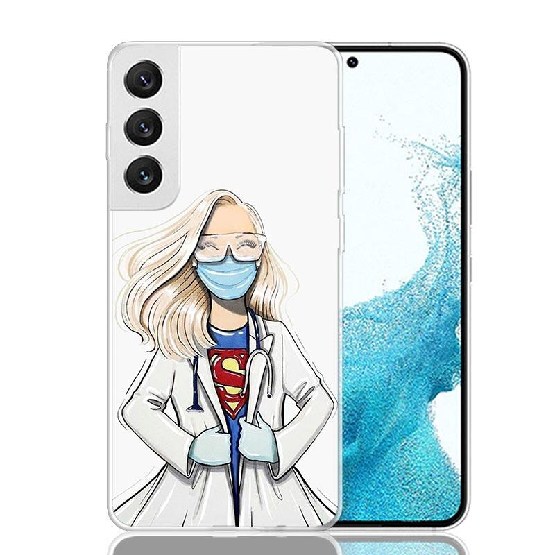 Medizin Pflegekraft Arzt Handyhülle Für Samsung Galaxy S25 S24 S23 S22 S21 FE S20 Ultra S10 Plus Kunst Personalisierte Coque Capa S24 S23