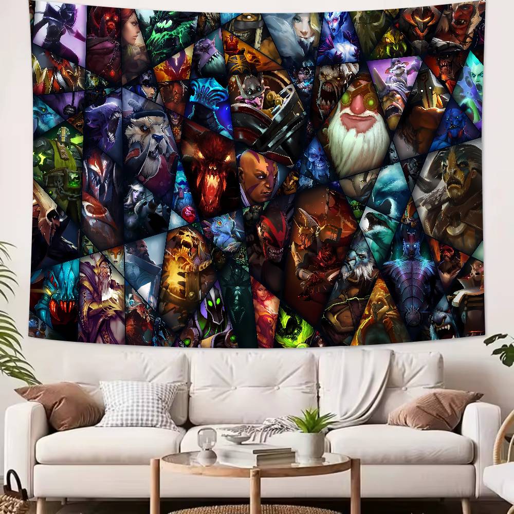 Large Cool Fashion XL Dota 2 Gaming Tapestry Popular Room Decoration Wall Tapestry Art Room Home Decor Wall Art Decor