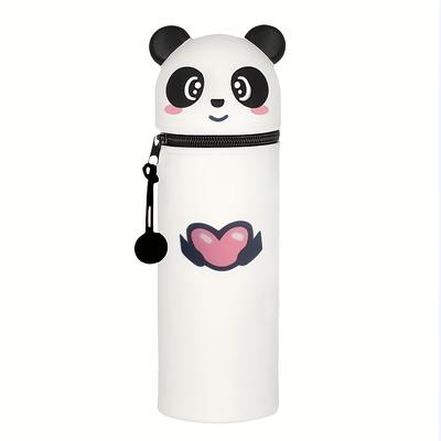 Cute Silicone Pencil Case - Soft Pen Holder with Zipper,School or Office Supplies,Pencil Holder for Desk,Back To School Supplies