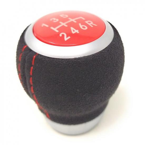 6 Speed Gear Shift Knob Alcantara For Subaru Forester Impreza WRX STI 2009-
