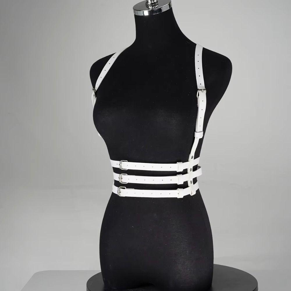 Fashion PU Leather Women's Belt Three-Layer Adjustable Leather Belt Goth Style Punk Style Needle Buckle Belt Women