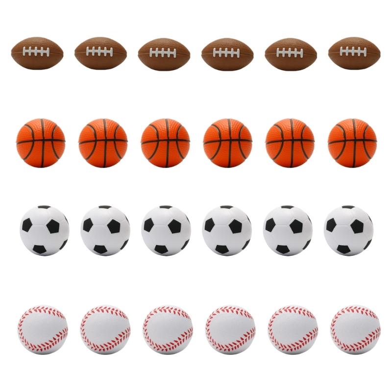 Набор из 24 эластичных прыгающих мячей для семейных развлечений, активного отдыха и игр в группе, игрушка-аксессуар для снятия стресса 1