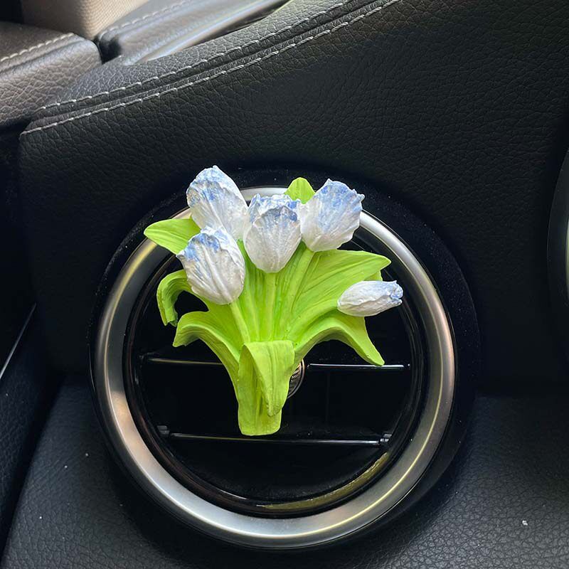 Car Perfume, Pink Tulip, Car Air Conditioner Vent Decoration, Diffuser Stone, Fragrance Gift, Light Fragrance