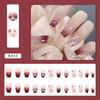 24Pcs French Tip Extra Long Ballerina Press On Nails Detachable Artificial Fake Nails Wearable Nail Art Tips