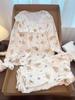 Japanese sweet cartoon star pajamas women's spring and autumn lace double long two-piece set can be worn outside loungewear