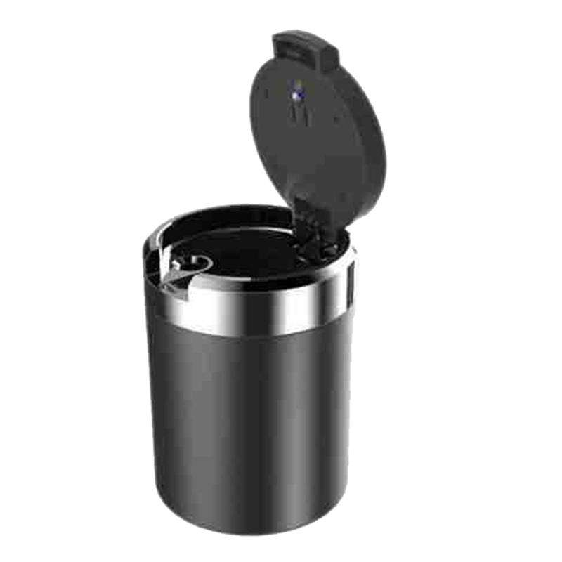 Compact Smokeless Ashtray Detachable Car Cigarette Ashtray with LED Light Car Trash Can for Most Car Cup Holder
