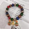 Ash-glazed Glass Bracelet, Same Style As On Xiaohongshu, Gold-leaf Multi-treasure Gold-swallowing Beast Bracelet, Perfect with Gold-leaf