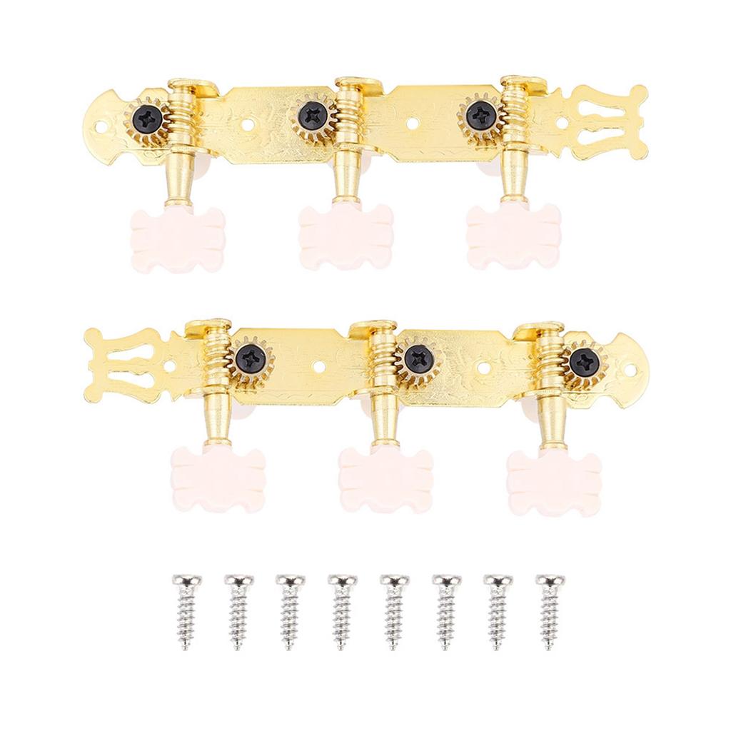 3+3 AcrylicClassical Guitar String Tuning Peg Tuners Machine Heads Gold
