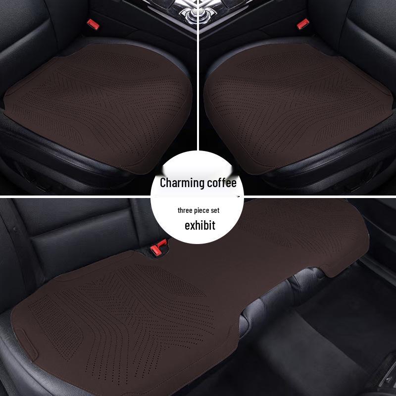Universal Semi-Surround Suede Car Seat Cushion - All Seasons, Summer Cool, Small Waist Design 2025