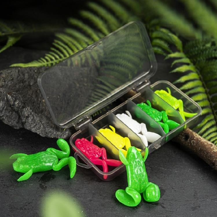5pcs Frogs Crankbait Lures 3.7cm/4.7cm Topwater Frogs Lures Soft Frogs Baits Swimbait Artificial Fishing Lures with Hook