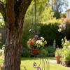 Unique Beautiful Peacocks Themed Hanging Basket Crafted From Weather Resistant Iron For Balcony Garden Patios Courtyard Display