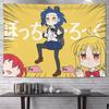 Anime Girls Band Tapestry Wall Hanging Guitar Drums Stage Live Music Aesthetic Wall Art Dorm Room Decor
