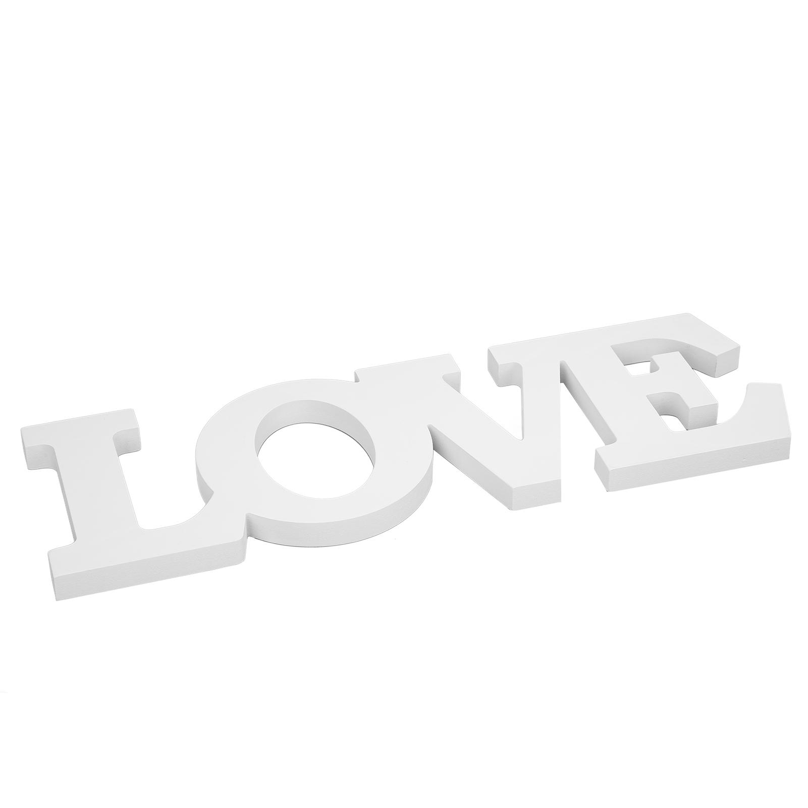 

Деревянная надпись «Любовь» Белый Цельный дизайн Изысканная Красивая Деревянная Буква Декоративное Украшение для