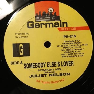 12inch Record JULIET NELSON - Someone Else's Lover PH215 Germain Records US Reggae, Ska & Dub Used