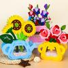 Non-Toxic Diy Flower Toys Montessori Arts Crafts Non-Weaving Handicrafts Flowerpot Toys For Kids Early Preschool Educational Funny Gifts