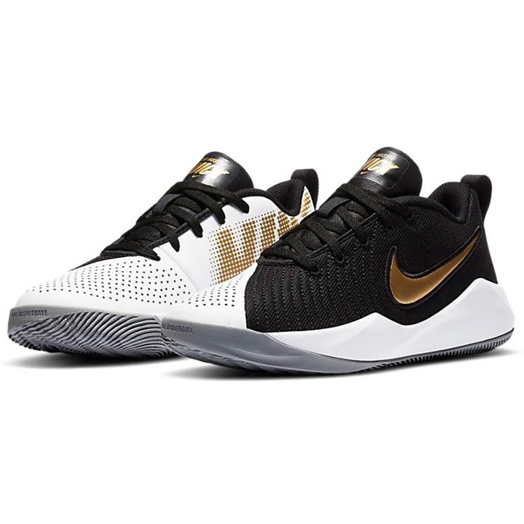 Nike Team Hustle Quick 2 Black Metallic Gold GS AT5298-010