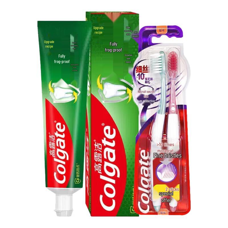 Colgate Total Anti-Cavity Mint Toothpaste & Toothbrush Twin Pack