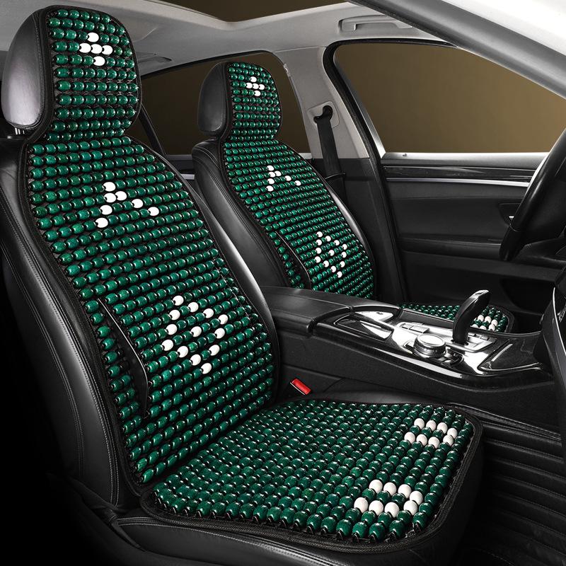 Cooling Summer Wooden Bead Car Seat Cushion with Lumbar Support